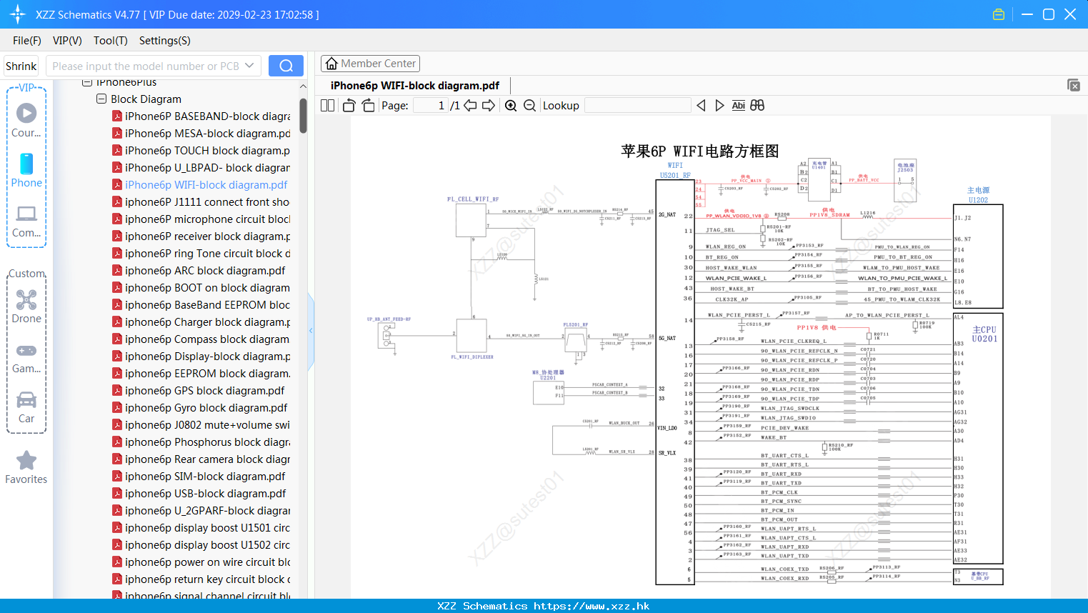IPhone6p WIFI-block Diagram
